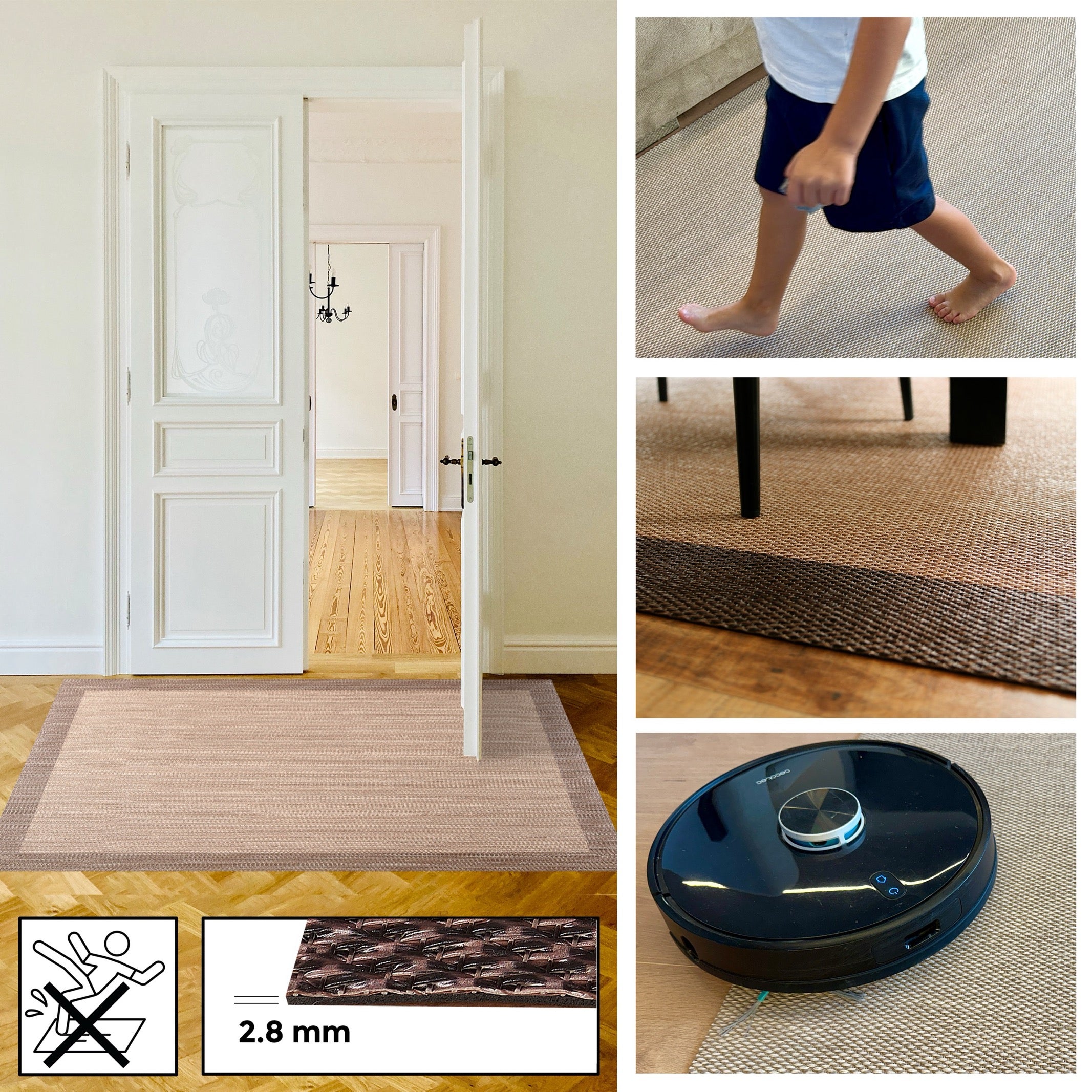 Alfombra vinílica Premium de Alta Gama, Lavable antideslizante y resistente 140x200 - 8