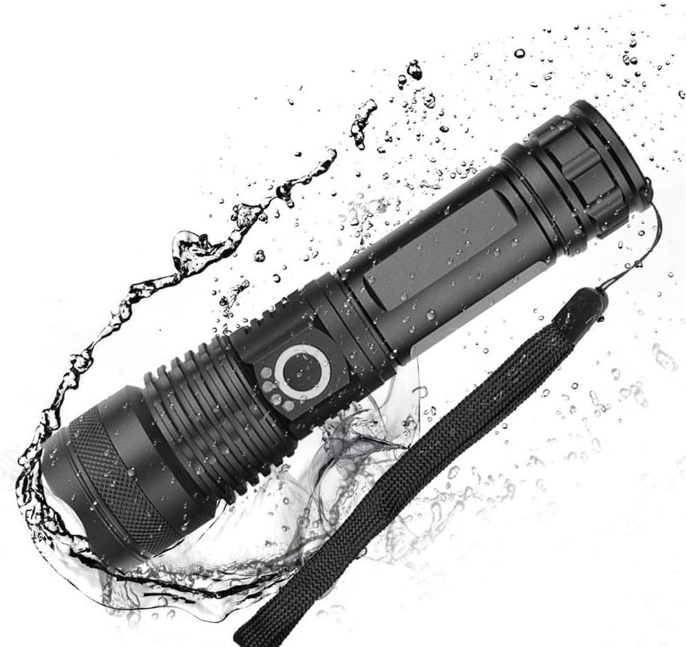 Porte-clés Lampe Torche LED Rechargeable USB – 6 Modes, Aimant, Crochet Aluminium, Boîtier Transparent – Pour Camping Randonnée