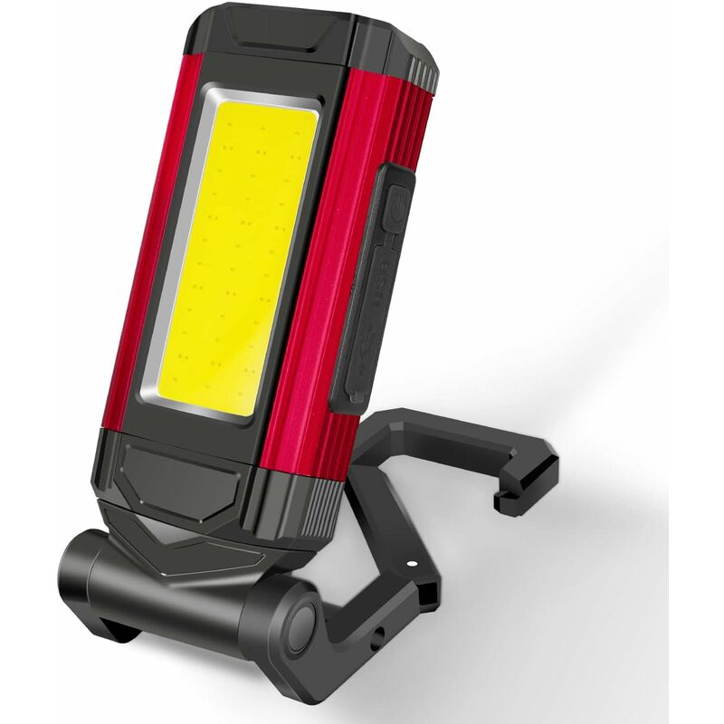 Lanternă reîncărcabilă puternică, lanternă de lucru pliabilă portabilă cu lumină roșie
