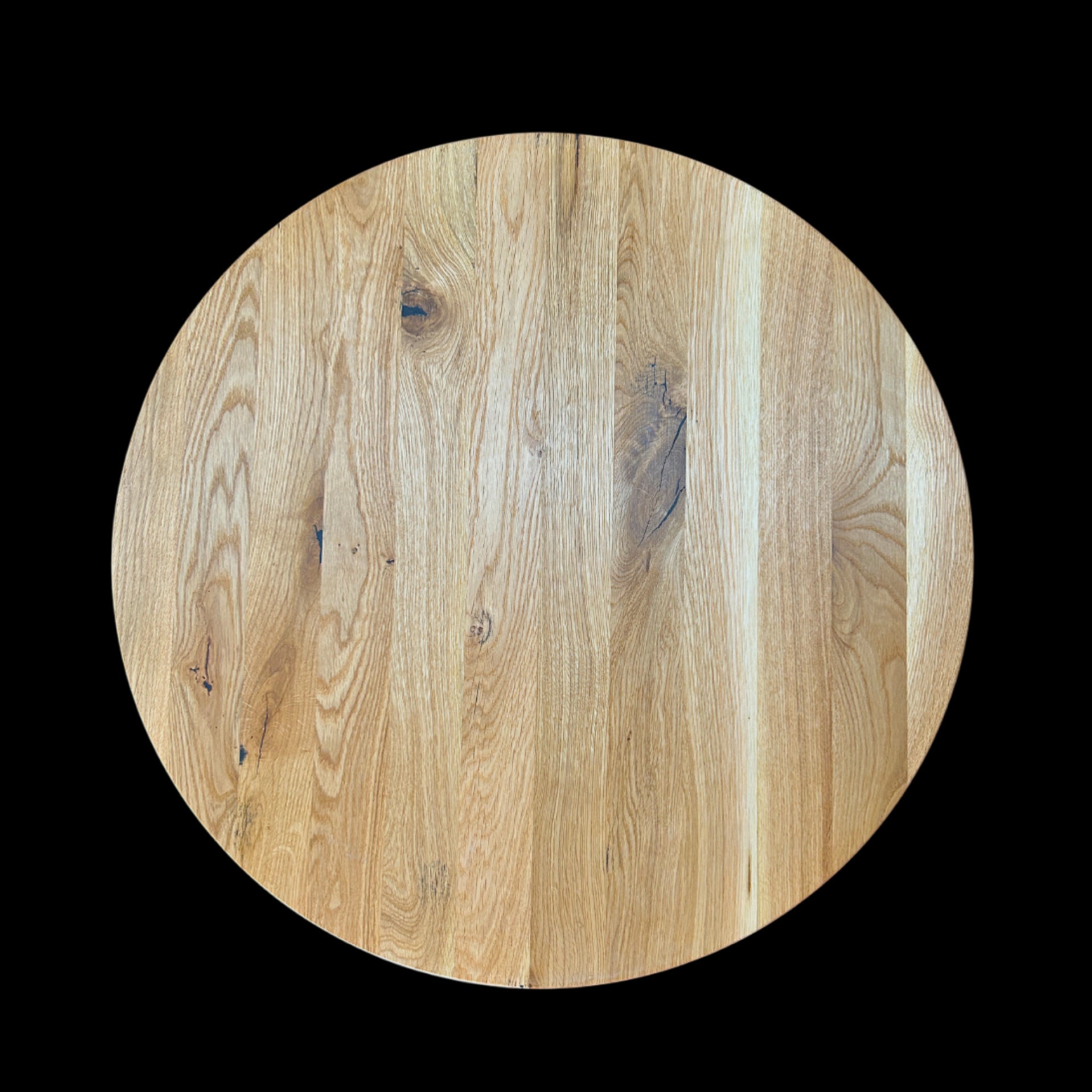 VidaXL Piano Tavolo Rotondo In Massello Di Rovere Non Trattato – 60x4 Cm, Naturale, Fai Da Te