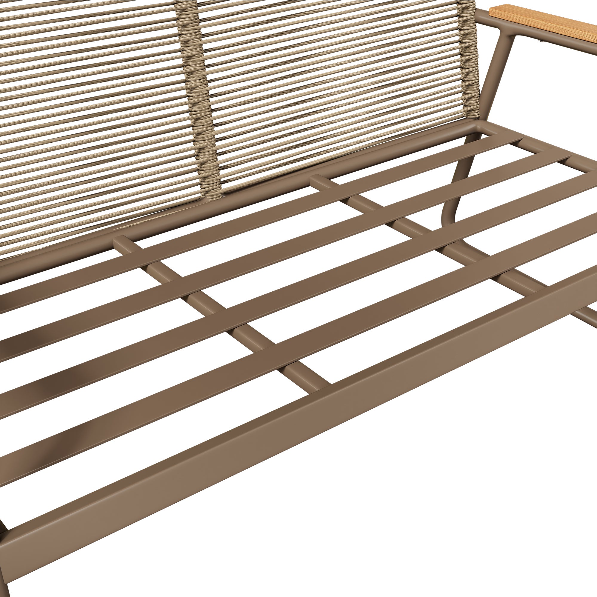 Salon bas de jardin en Métal Beige 4 personnes - 8