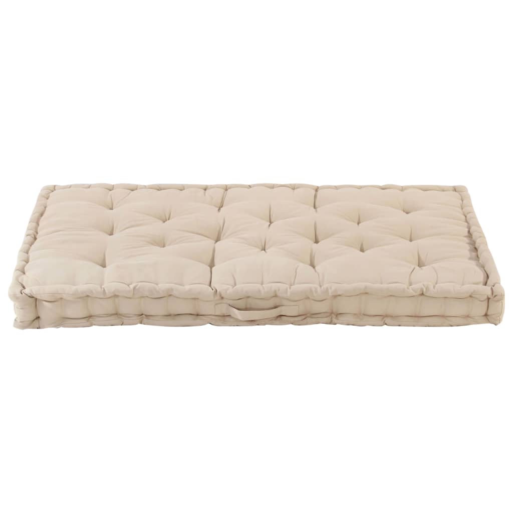 Cojín exterior | Cojín para palés algodón beige 120x80x10 cm CFW167762 - 3