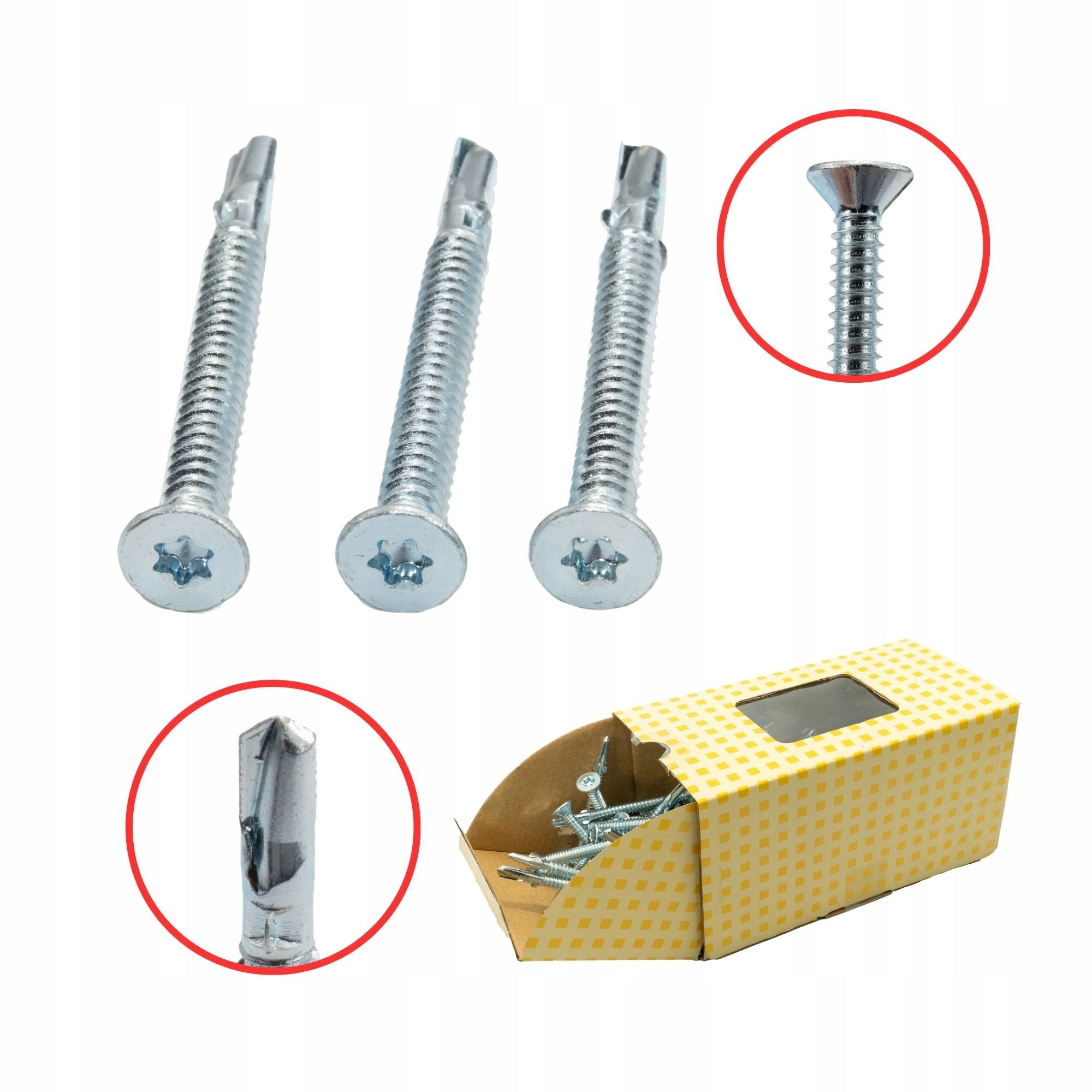 Wkręty samowiercące drewno do metalu 4,8 x 32 mm PGB 500 szt.