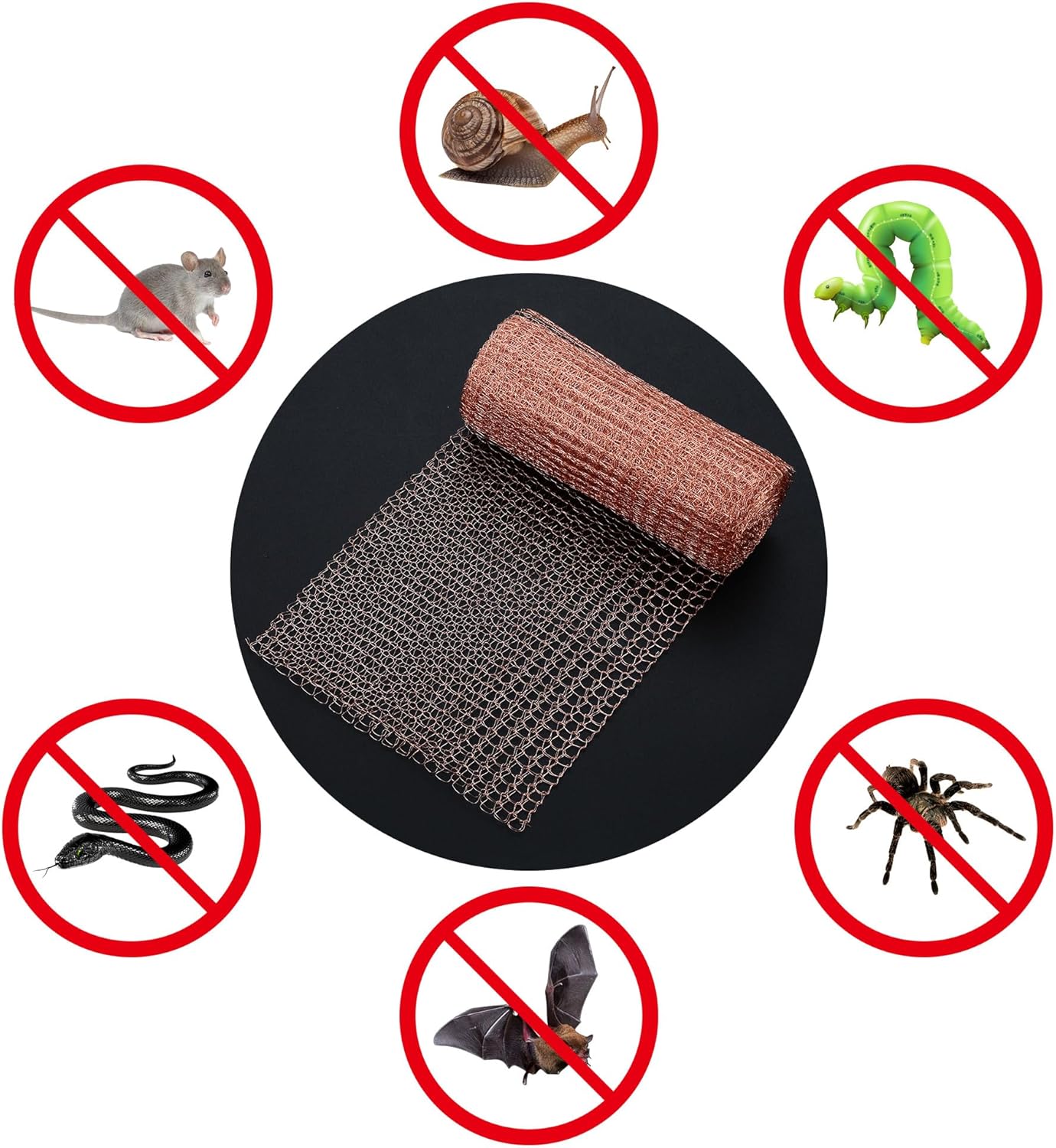 Rete In Rame Per Lumache E Roditori 12,7cm X 6m | Maglia Flessibile Antiparassitari Per Giardino E Orto