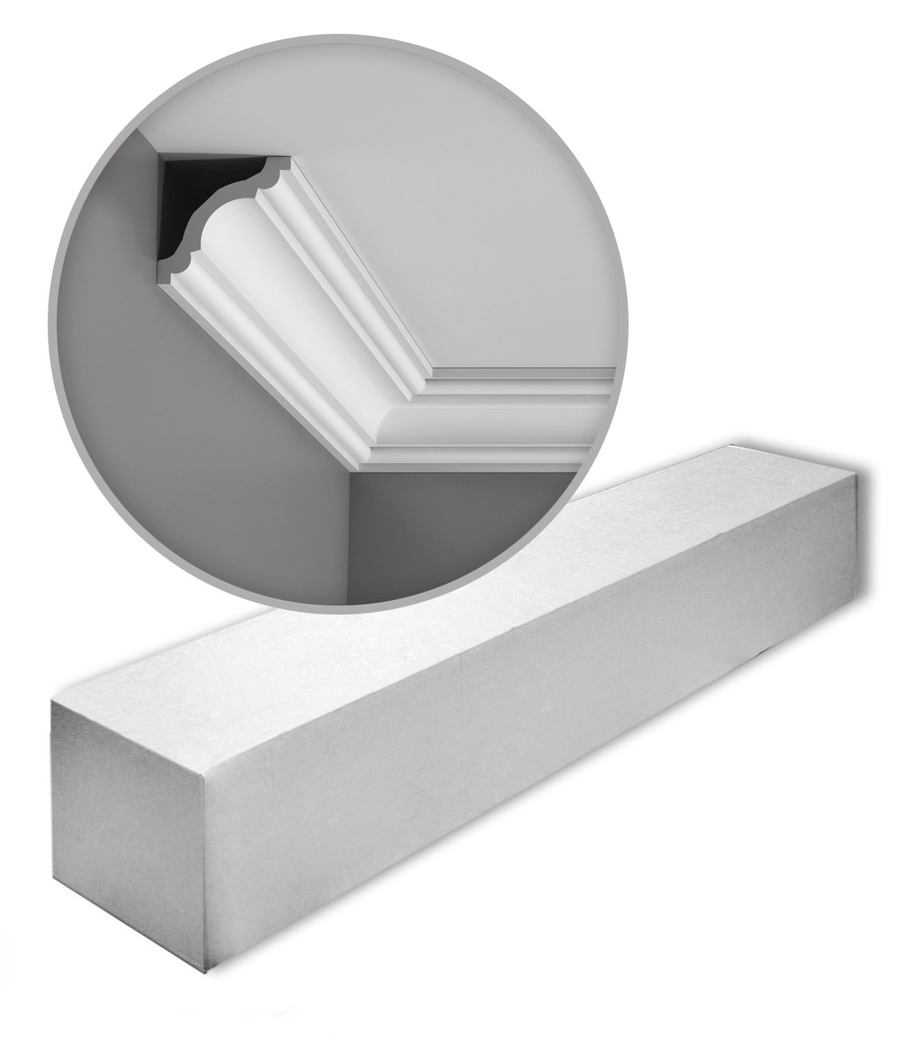 Boîte De 24 Moulures Corniches Orac Decor CX123 AXXENT - 48 Mètres Linéaires (Blanc)