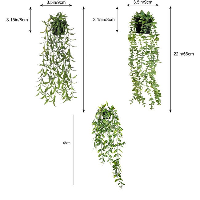 Giftik Piante Artificiali Da Appendere Foglie Di Edera Finte Decorazione Da Parete Per Interni Esterni, Decorazioni Per La Casa Nel Verde Viti Finte Per Soggiorno E Giardino/Fattoria 10 Pezzi - Foto 3