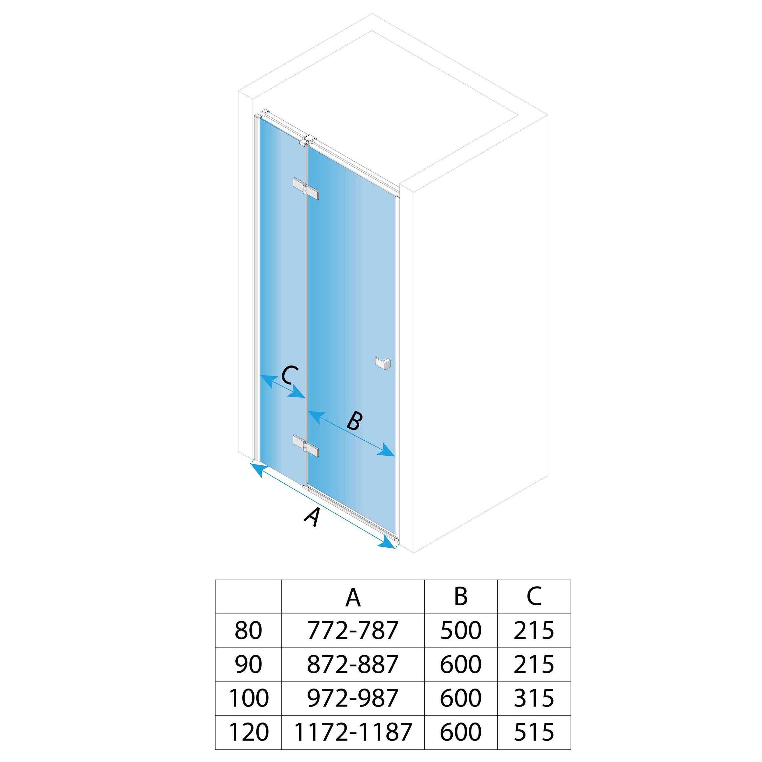 Drzwi Prysznicowe Rea Atlas Chrom 100 - 4