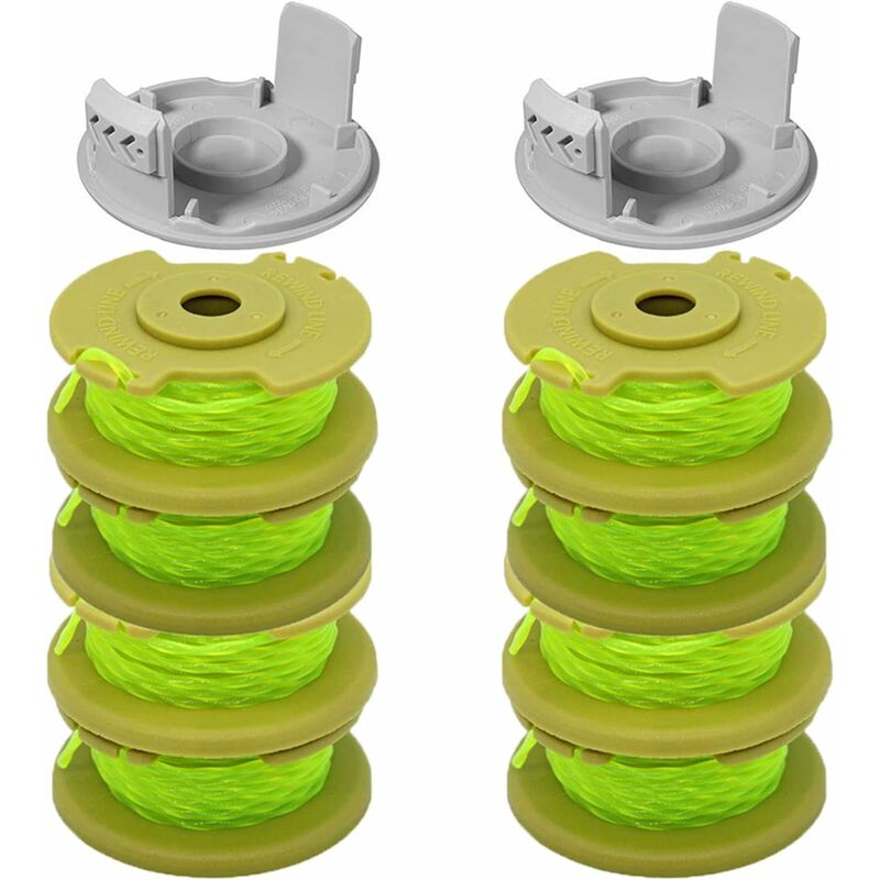Zestaw 8 szpul zapasowych do podkaszarek kompatybilnych z Ryobi O NE Plus AC80RL3 18 V 24 V 40 V