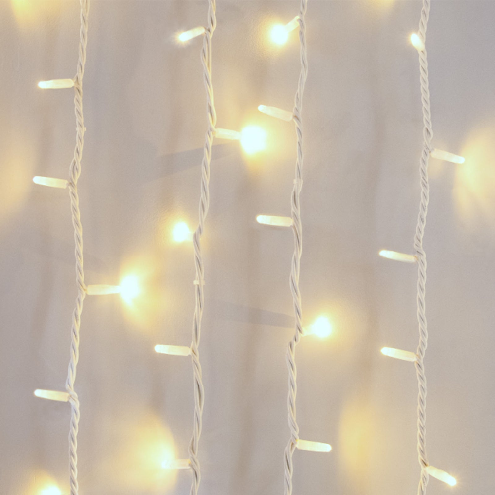 Rideau lumineux blanc chaud L2xH2m 105 LED prolongeable int/ext - 3