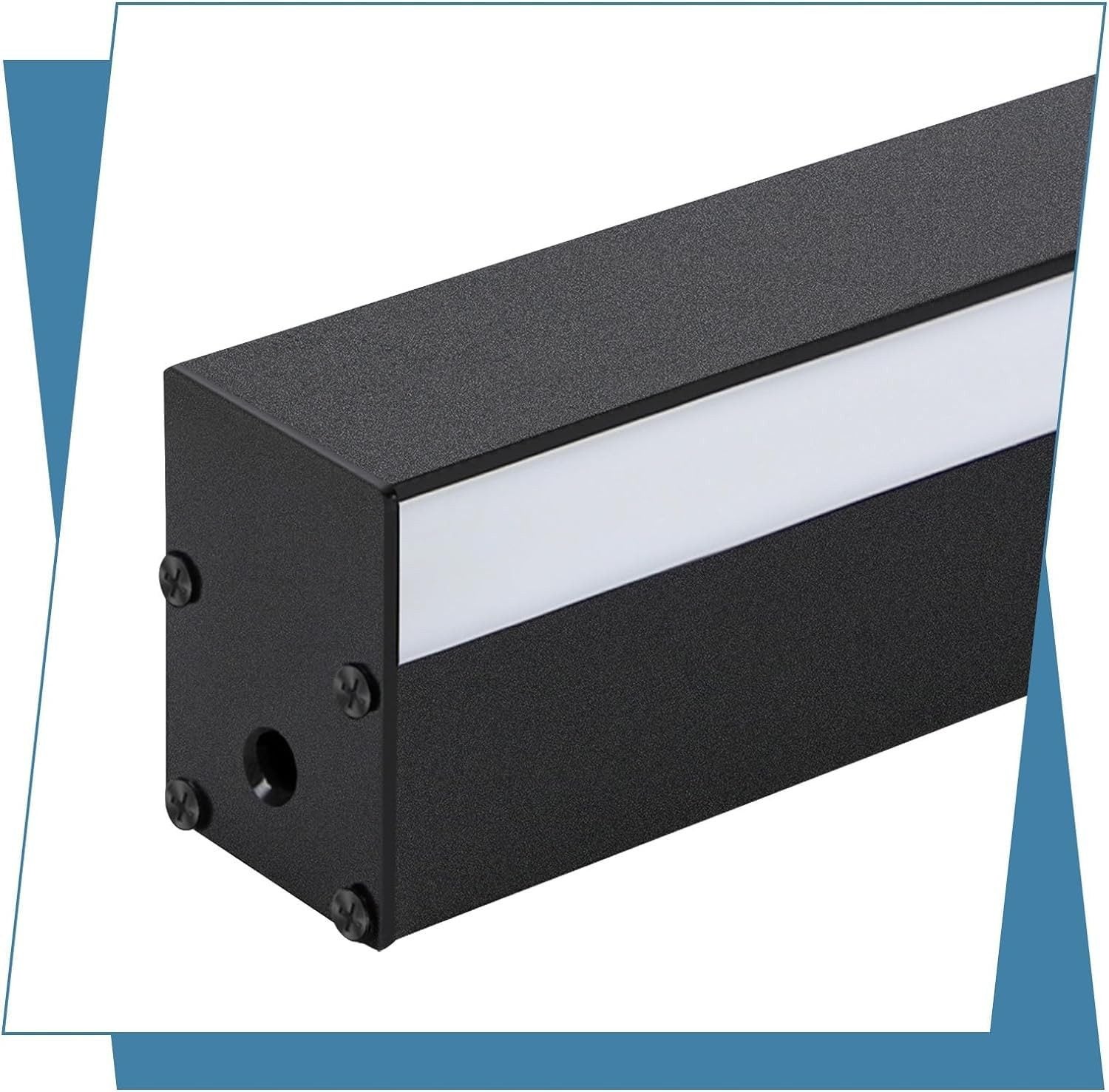 NETTLIFE Zestaw 2 lamp ściennych do wnętrz czarnych 100CM nowoczesne oświetlenie ścienne do przedpokoju 32W - 6