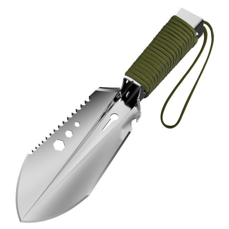 Łopata kempingowa (srebrna), 8 w 1 wielofunkcyjna łopata survivalowa