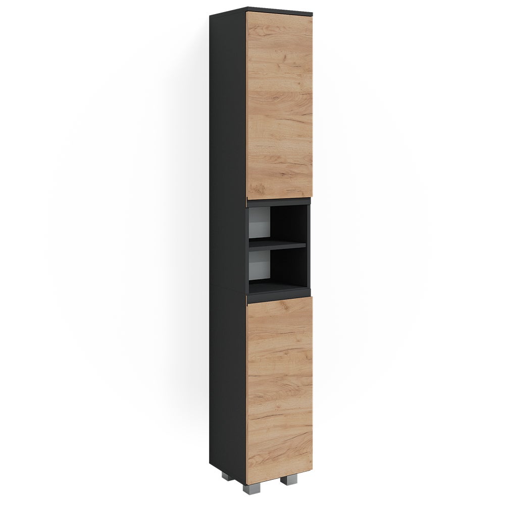 Vicco Badkamerkast Fynn, Wit Hoogglans/Antraciet, 47.2 x 59.2 cm Vicco Badkamerkast Fynn, Wit Hoogglans/Antraciet, 47.2 x 59.2 cm