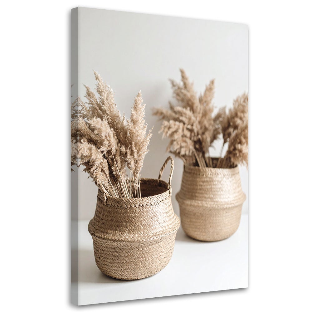 Obraz do salonu kuchni biura, Suche rośliny w wazonie boho 60x90
