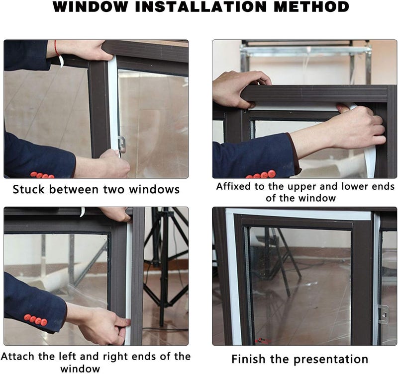 Tira de sellado de 5 m x 35 mm - Silicona transparente, resistente a la intemperie, impermeable, aislante para puertas y ventanas - 3