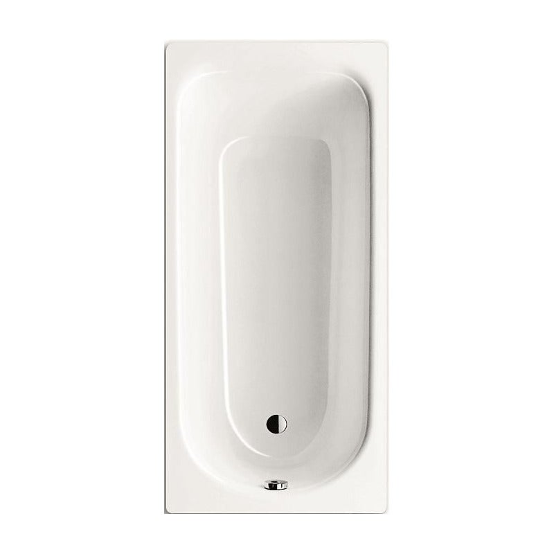 Eurowa Baignoire droite avec pieds 170 x 70 cm en acier émaillé, Blanc alpin (119800010001-SET) - 2