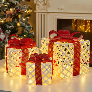 Regalo natalizio con luci LED a batteria decorazione natalizia