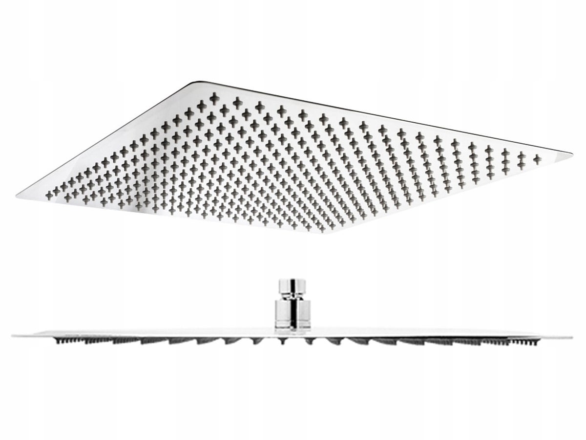 40 CM STALOWA SOLIDNA DUŻA DESZCZOWNICA KWADRATOWA ZE STALI NIERDZEWNEJ 40x40 cm