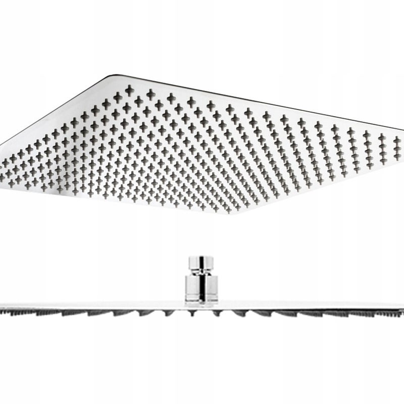 40 CM STALOWA SOLIDNA DUŻA DESZCZOWNICA KWADRATOWA ZE STALI NIERDZEWNEJ 40x40 cm