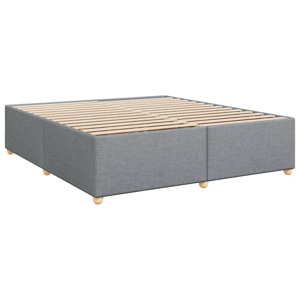 Cadre de lit sans matelas gris clair 180 x 200 cm en tissu - 3