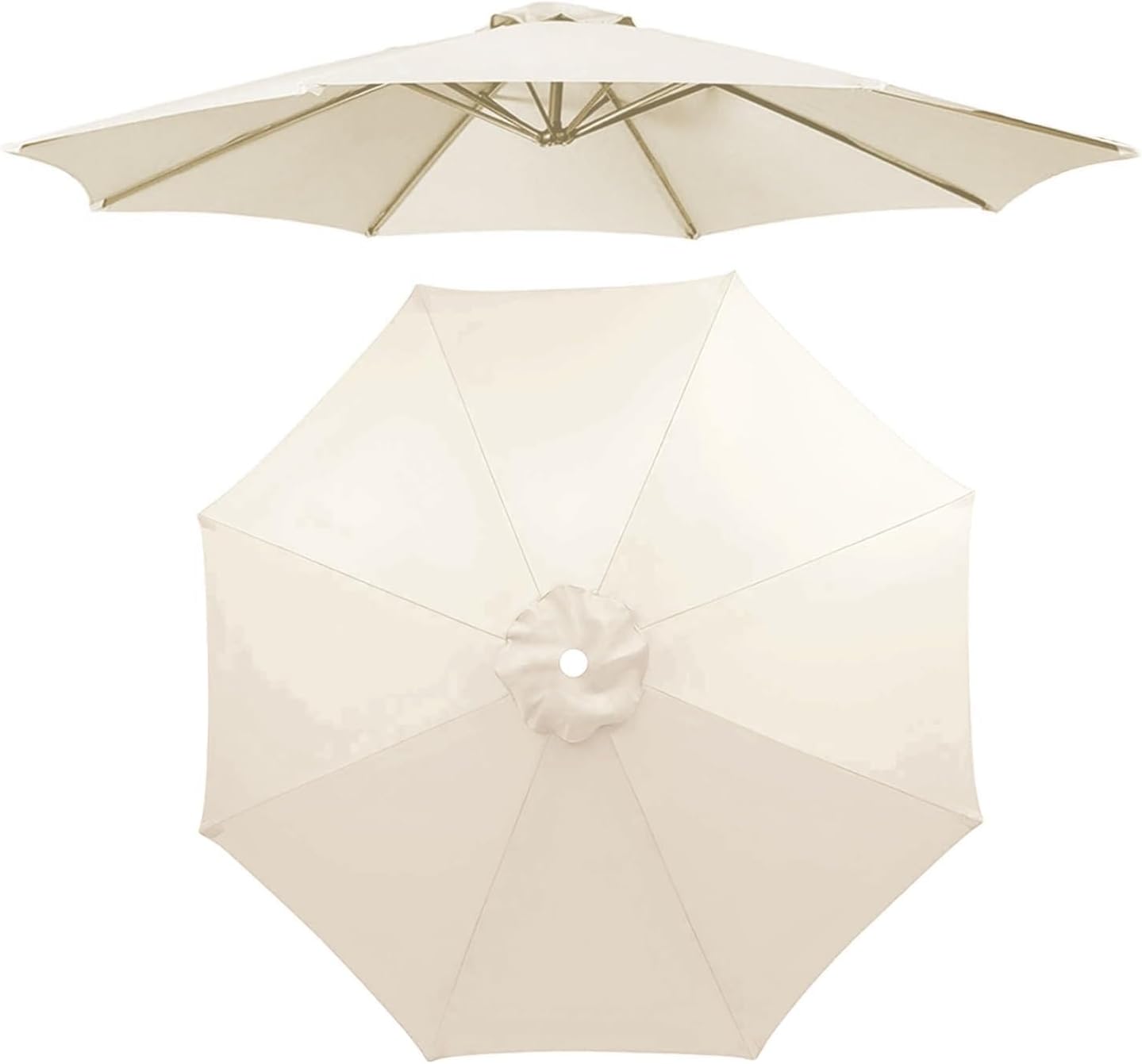 Pokrowiec zapasowy do parasola 3m, 8 żeber, wodoodporny, ochrona przed promieniowaniem UV, materiał zamienny, nadający się do prania, oddychający, be