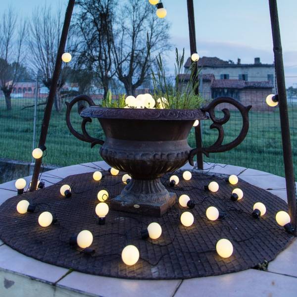 Guirlande Lumineuse Guinguette Blanc chaud 10m 20 globes led Pas cher Lotti - 2