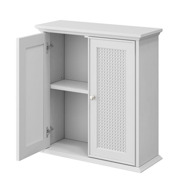 Mobile Bagno A Parete Spirich - Armadio Bianco Con Ripiano Regolabile Mobile Bagno A Parete Spirich - Armadio Bianco Con Ripiano Regolabile