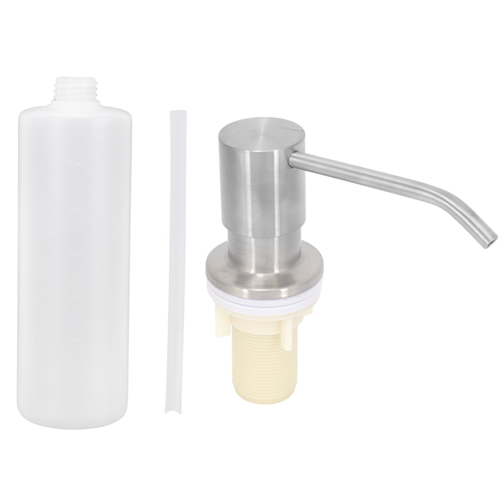 Distributeur de Savon Évier 350ml Inox Brosse Rechargeable Cuisine Salle de Bain - 8
