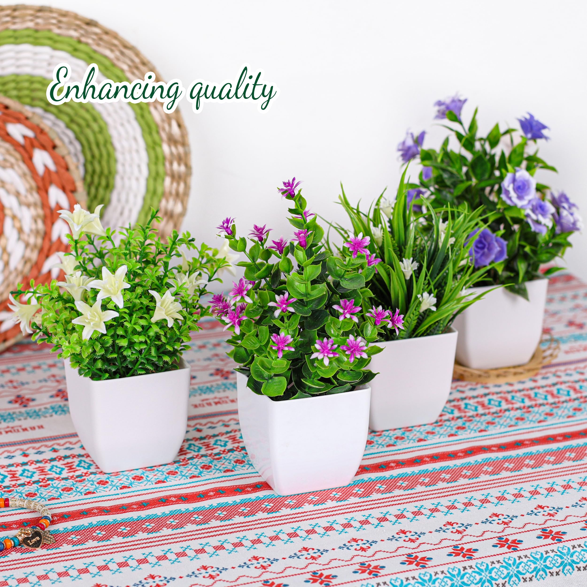 4 fleurs d'iris miniatures rouges : décoration de jardin pour maison de poupée en argile séchée à l'air - France