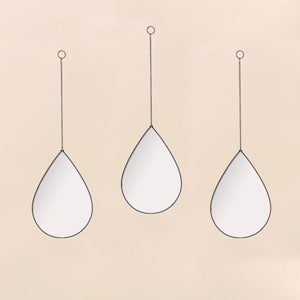 Miroir Mural Goutte En Fer Doré - 16x2x73 Cm - Déco Chic | La Grande Prairie