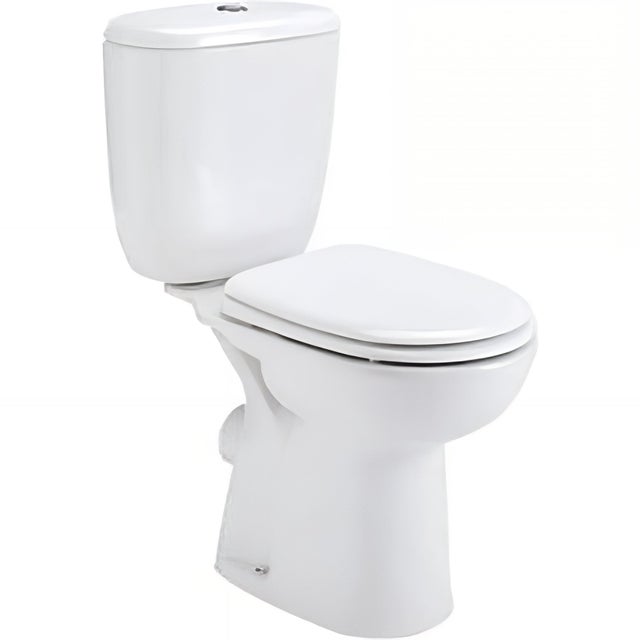 Pack WC PMR normes handicapé SANINDUSA Aveiro Confort évacuation arrière alim. chasse d'eau par dessous blanc