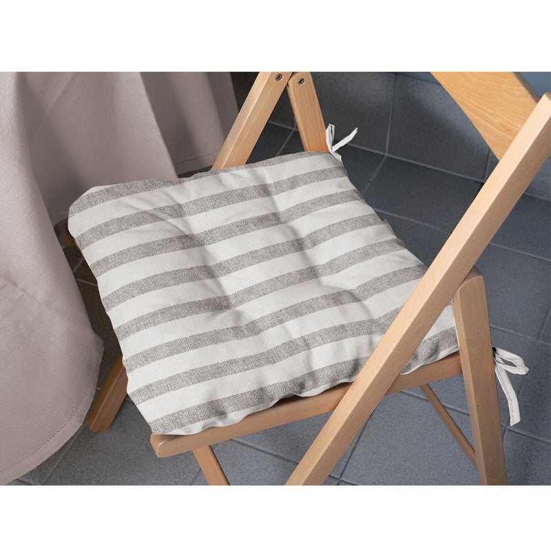 Cojin morbidino para silla filo green Double Face Raya Gris - 2