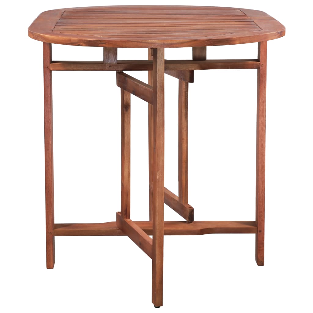 Table à manger de jardin ovale en Bois Marron - 4