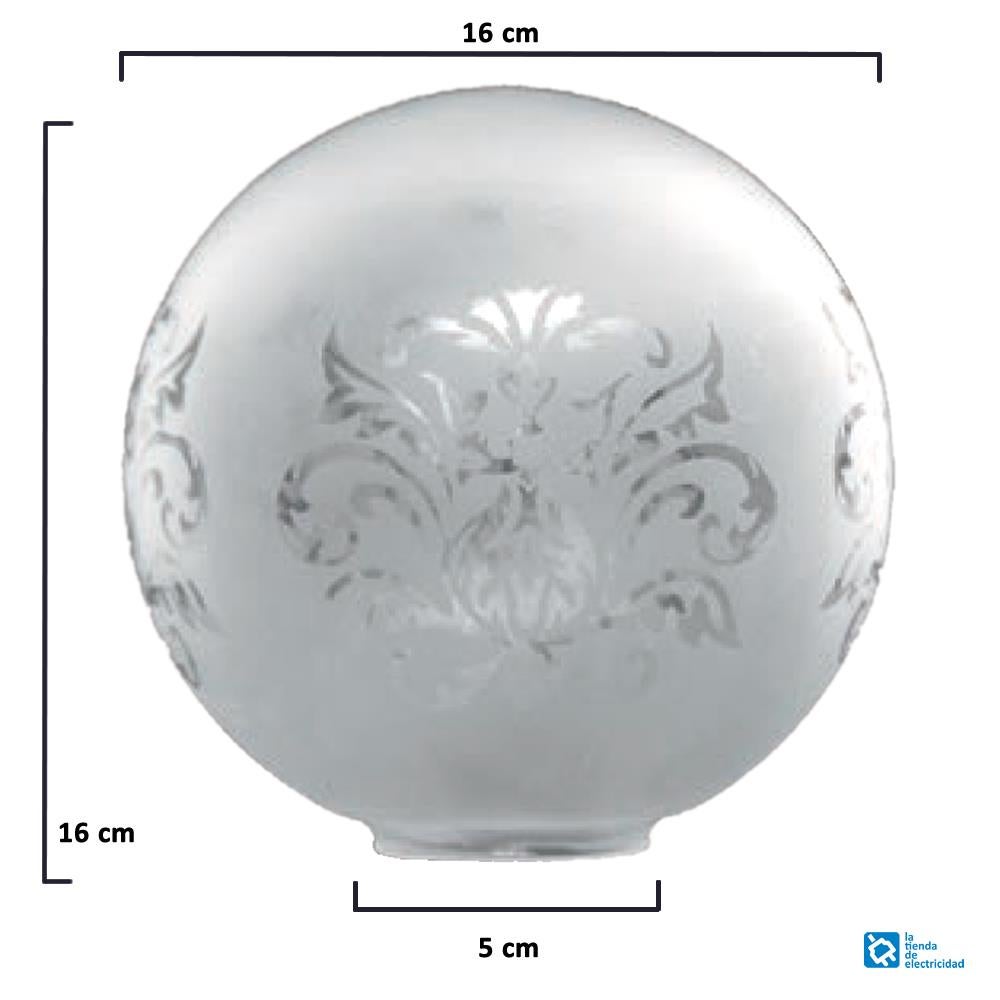 Sfera di vetro con foro da 70 mm, paralume in vetro opale bianco opaco, paralume di ricambio in