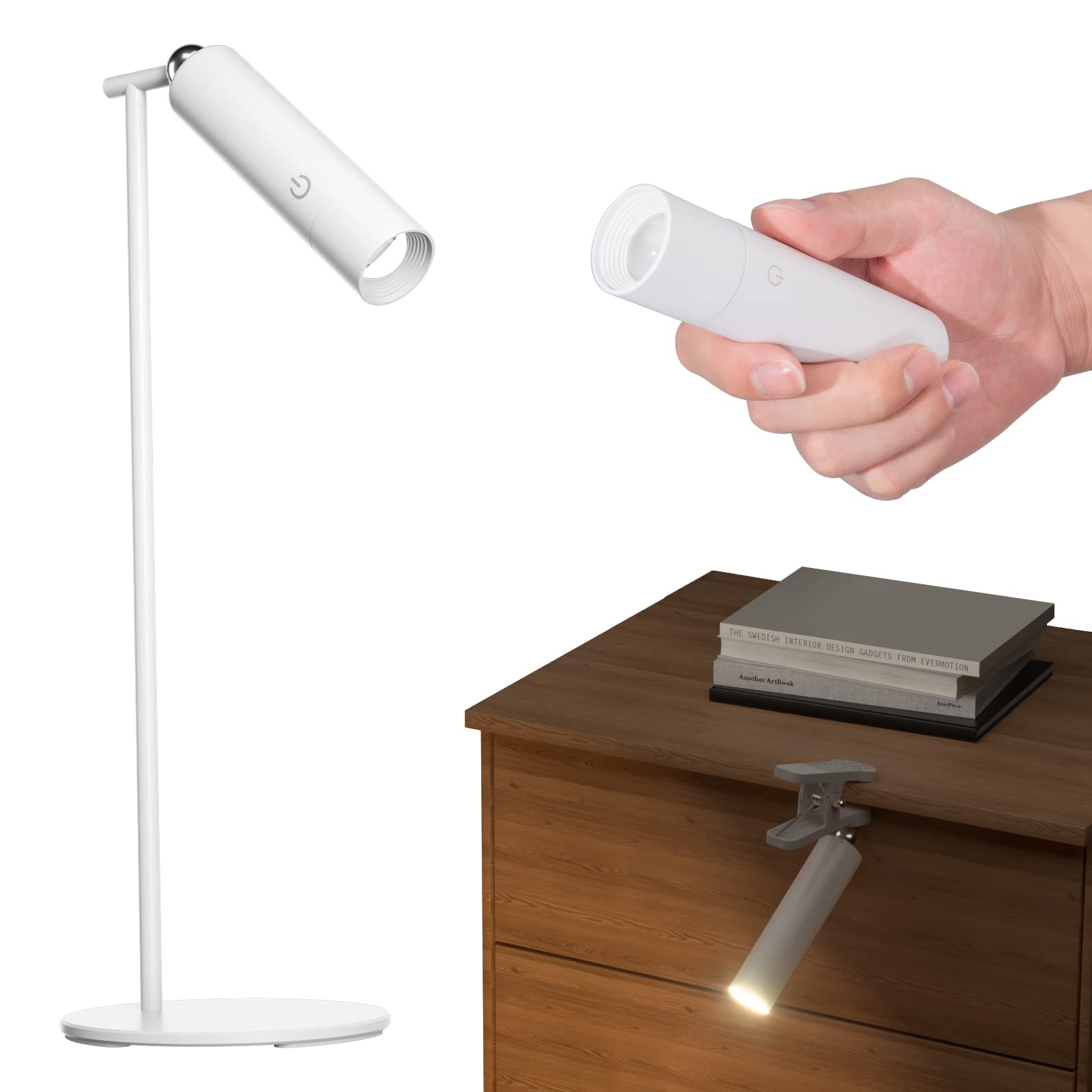 Wielofunkcyjna lampka biurkowa 2 w 1, magnetyczna lampka do czytania, latarka LED, mini latarka, bezprzewodowa lampka biurkowa