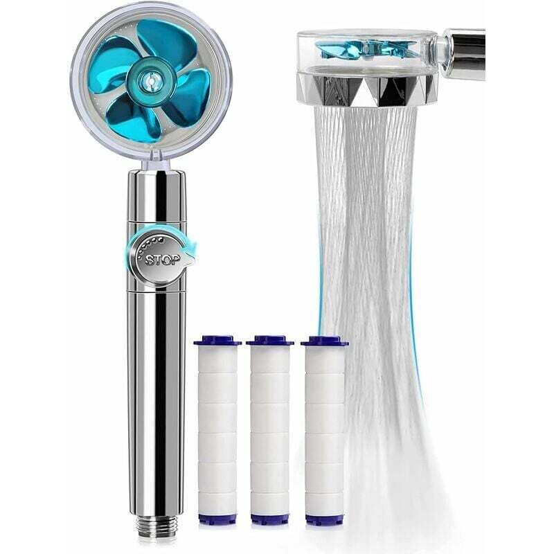 Pommeau de douche haute pression - filtration multicouche, équipé de 3 ...