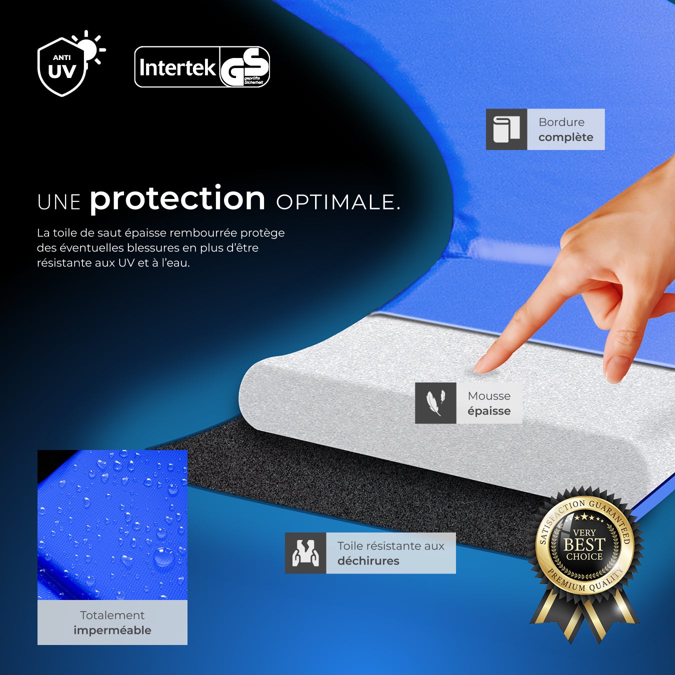 TECTAKE Trampolim Ø 457 cm, GS certificado - 3