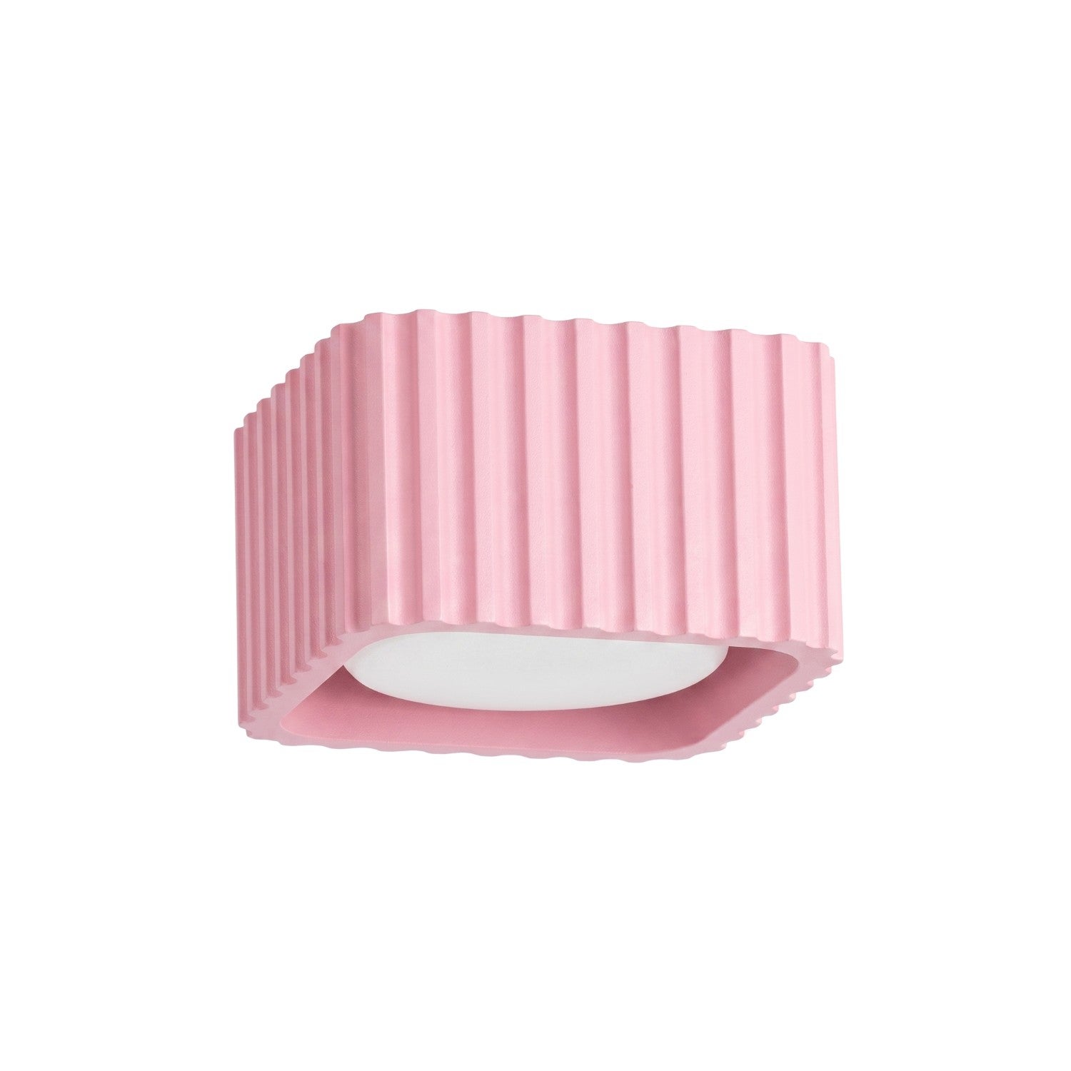 Plafonnier RIFF 1 rose Gx53, moderne - 10x10x6cm Sollux | Leroy Merlin