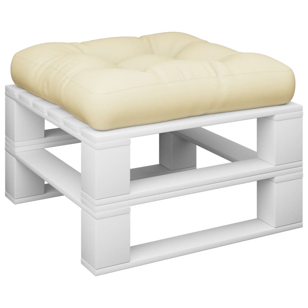 Cojín para sofá de palets tela crema 60x60x12 cm v8652 60 x 60 x 12 cm / Crema - 3