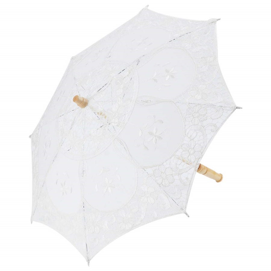 Ombrelle de mariage en dentelle, mini parasol pour mariée. Accessoire idéal pour fête, danse et séance photo.Beige - 8