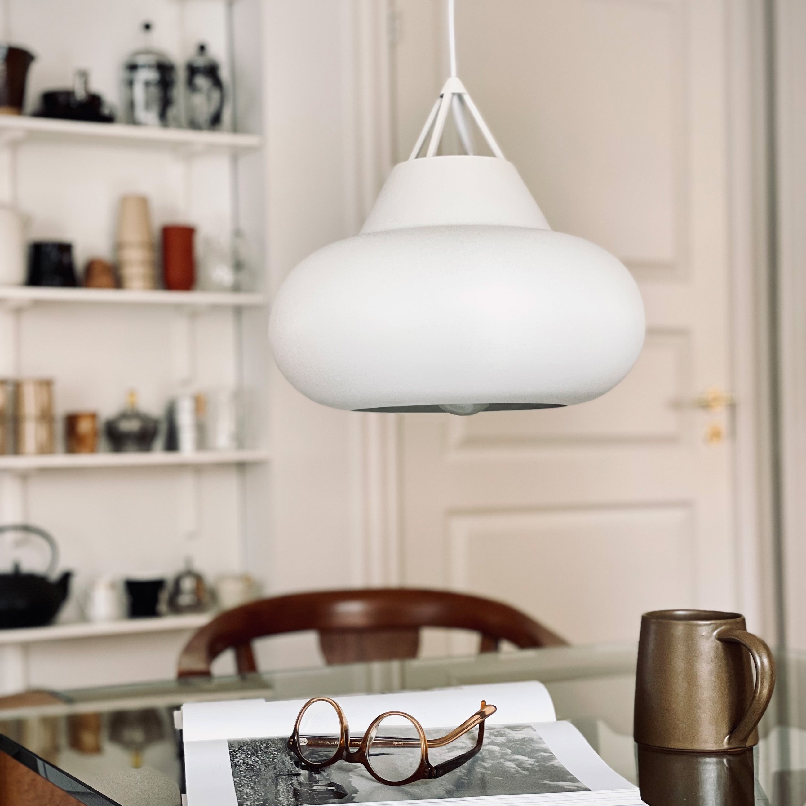 Suspension en métal blanc mat, h 25,9 cm d 29 cm Polo - DYBERG LARSEN - 4