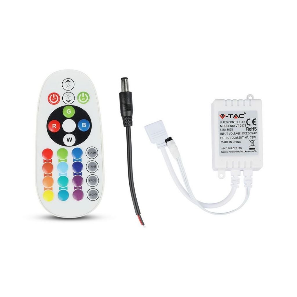 Controller LED RGB a infrarossi con telecomando a 44 tasti