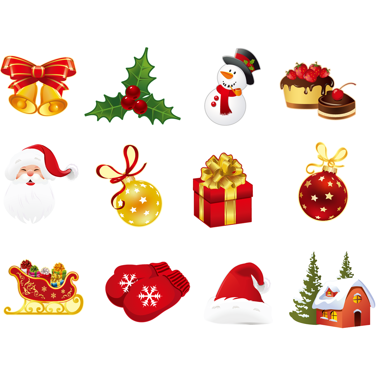 Sticker Noël les plaisirs de Noël - Autocollants stickers adhésifs noël - décoration fêtes - 40x50cm - 2