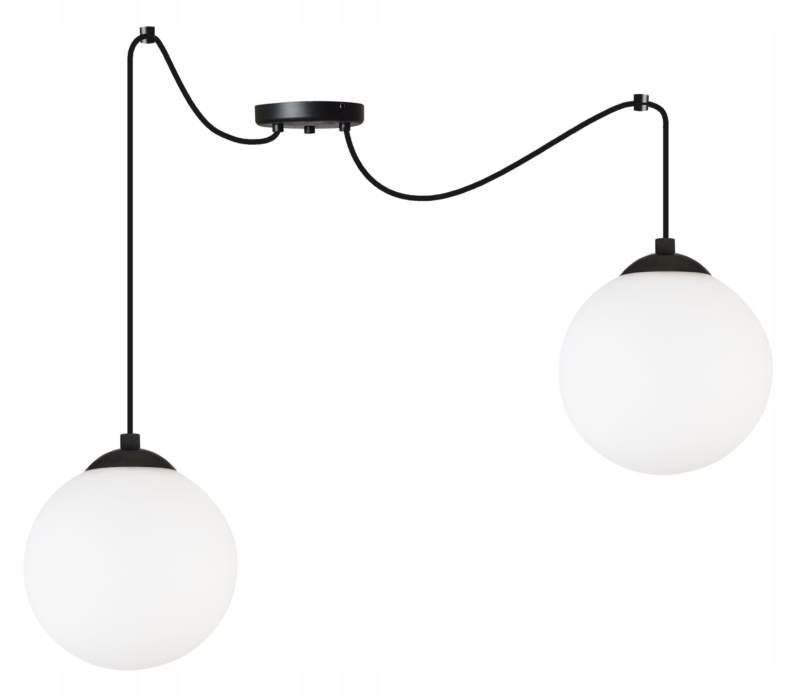 Lampa sufitowa wisząca Florence modern 2xE27 abażur kule białe Light Home LH