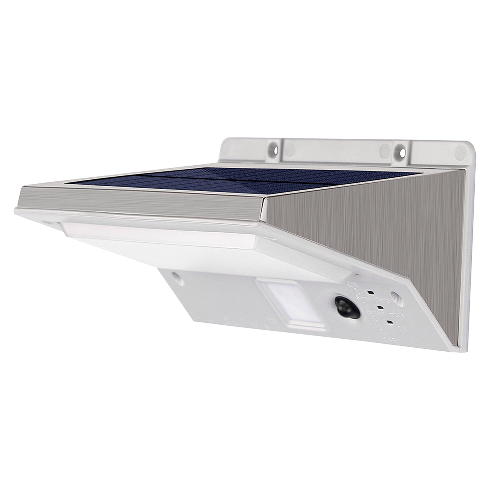 Appliques murales solaires avec détecteur de mouvement, 21 LED, étanches, en acier inoxydable, avec 3 modes d'éclairage, une allée, une clôture - 2
