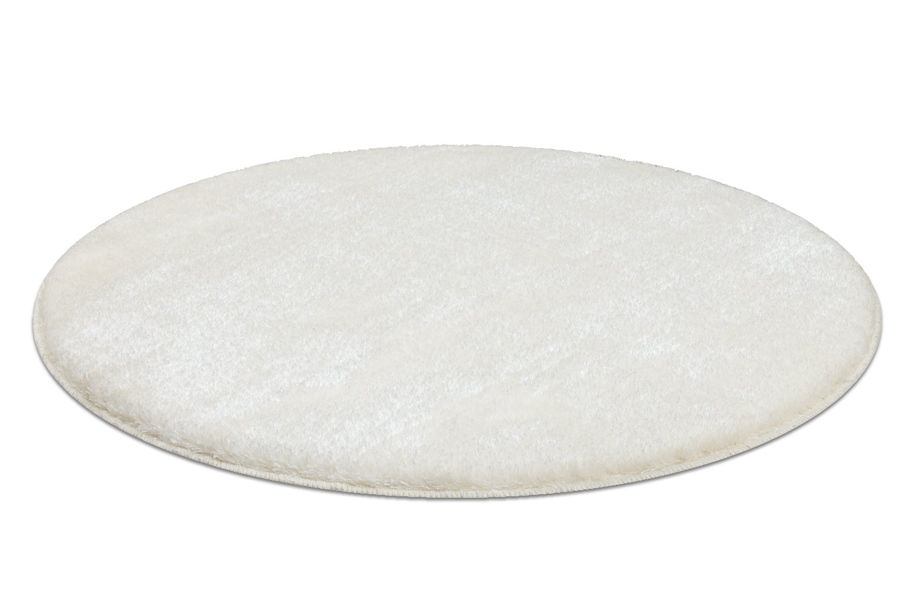 Tapis de salle de bain SANTA cercle plaine, antidérapant, doux - blanc cercle 100 cm - 2