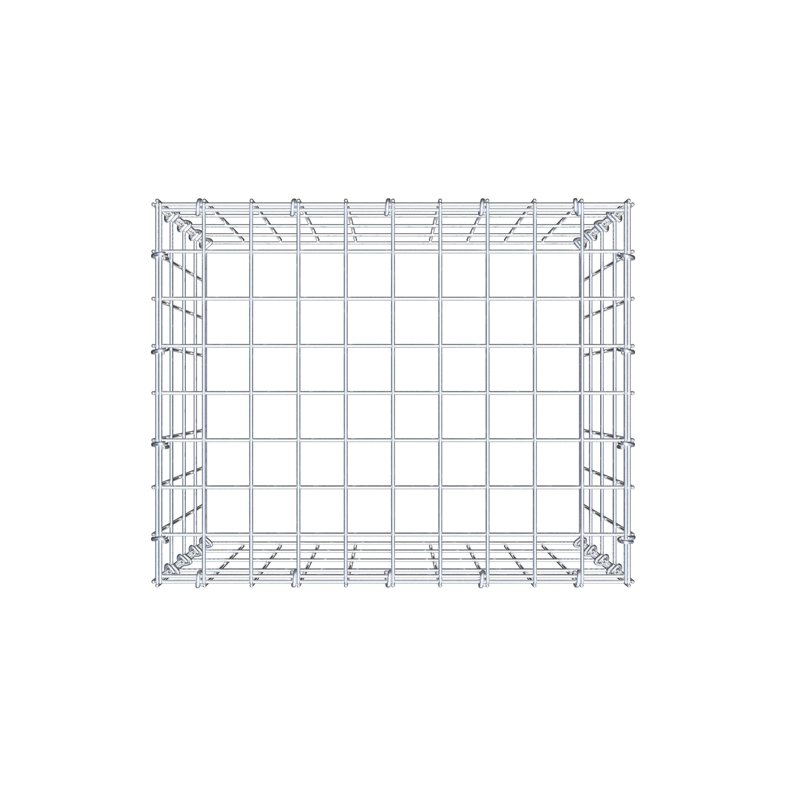 Gavión para apilar en acero galvanizado 50x40x40cm (LxAxP), malla 5 x 10cm, Anillo en C, sin rejilla inferior - 9