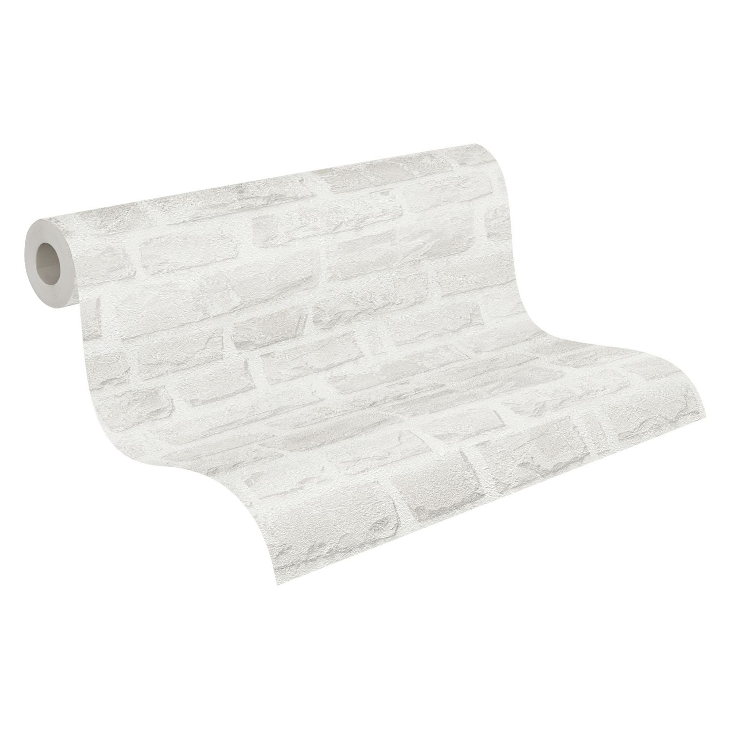 Papel pintado piedra blanco y gris - 53 cm x 10.05 m - a.s. création