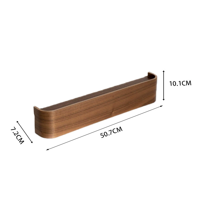 Perchero de pared de madera | Diseño moderno con ganchos ocultos | Panel de chapa de madera maciza | Nogal - 2