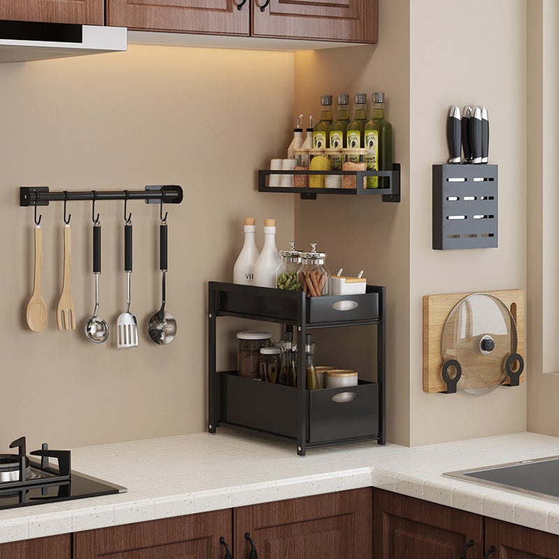 Étagère à Épices Cuisine, 2 pièces Etagere a Epices Murale, Etagere Rangement Epices Gain de Place - 7