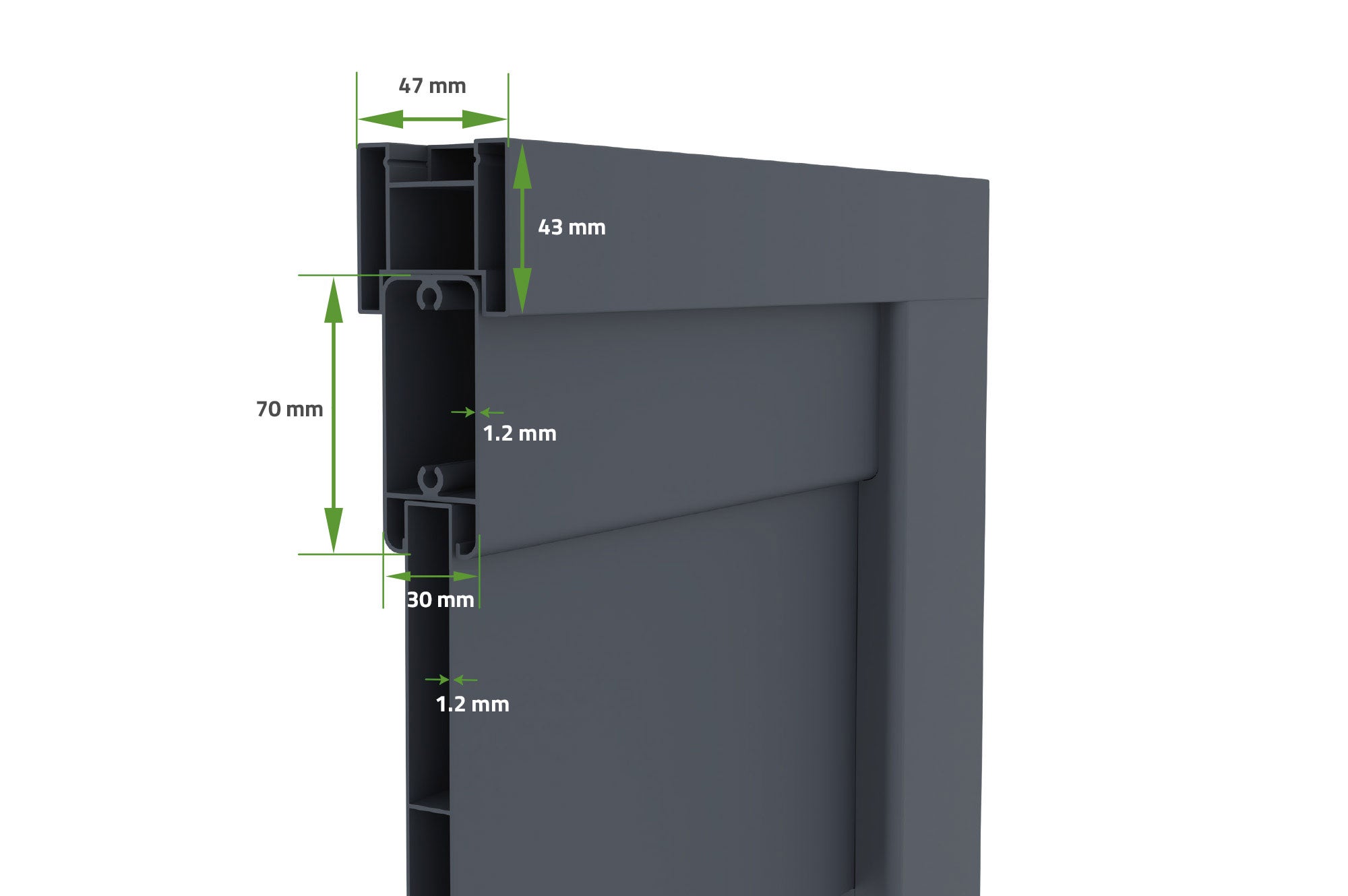 Portail coulissant 4m VOGEL H.160cm aluminium gris - 8
